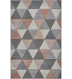 Eliana Home Baskılı, Yıkanabilir Kaymaz Taban Salon Halısı LNA0496 100x150 cm (Gri)