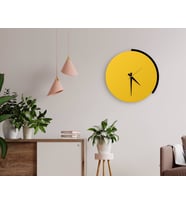 BK Home Dekoratif 45cm Ahşap Duvar Saati-2 (Beyaz)