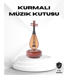 Northcity Ud Figürlü Müzik Kutusu: Zarif Melodili Ahşap Dekoratif Model