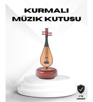 Northcity Ud Figürlü Müzik Kutusu: Zarif Melodili Ahşap Dekoratif Model