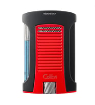 Colibri Daytona Tek Torch Pürmüz Metalik Kırmızı-Siyah Puro Çakmağı