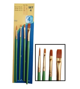 Sentetik fırça Seti Academy Dove 4 lü Fırça Seti 1 Paket