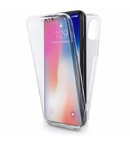 Apple İphone X / XS (5,8'') 360 Kılıf Silikon Şeffaf Ön Arka