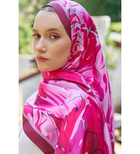 Pembe Ed Scarf Inspired Limerence Desen Şal