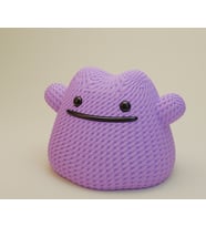 Örgü Dokulu Ditto 3D Baskı Modeli - Pokemon Figür - Dekoratif Masa Oyuncağı - Yüksek Çözünürlüklü STL