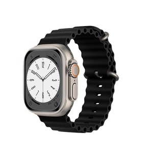 Cosmostech Akıllı Saat Watch için Uyumlu 42MM 44MM 45MM 49MM 1/2/3/4/5/6/se/7/8/ultra Akıllı Saat Silikon Kordon ve Kayışı Siyah