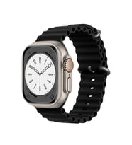 Cosmostech Akıllı Saat Watch için Uyumlu 42MM 44MM 45MM 49MM 1/2/3/4/5/6/se/7/8/ultra Akıllı Saat Silikon Kordon ve Kayışı Siyah