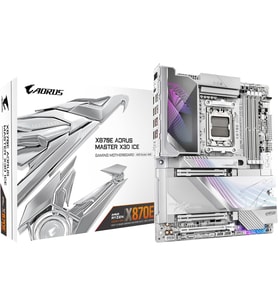 GIGABYTE X870E AORUS MASTER X3D ICE X870E Soket AM5 DDR5 9000MT/s (OC) WIFI7 ATX Anakart