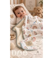 %100 Pamuk 4 Katlı Müslin & %100 Welsoft Bebek Battaniyesi
