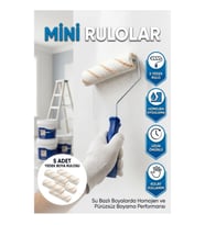 5 Parça Mini Rulo Boya Seti Duvar ve Tavan Emülsiyon Boya Uygulama Takımı