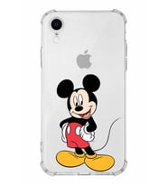 Apple iPhone XR Uyumlu Köşe Korumalı Antişok  Kapak Mickey Mouse Tasarımlı Şeffaf  Kılıf