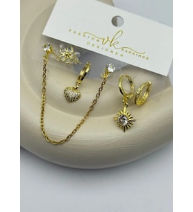 Vip 6'lı Gold Küpe - 25-vip160