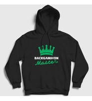 Presmono Unisex Beyaz Backgammon Master Tavla Ustası Oyun Kapüşonlu Sweatshirt 417230tt (Siyah)