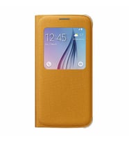 Galaxy S6 ile Uyumlu S View Cover (Tekstil) Sarı EF-CG920BYEGWW