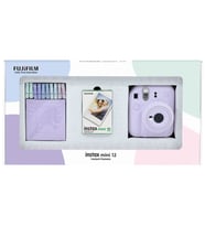 Instax mini 12 Lila Fotoğraf Makinesi 10'lu Film ve Mandal Bundle Box