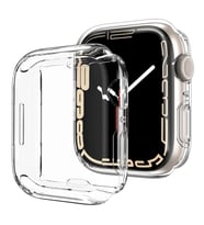 Microsonic Apple Watch Series 9 41mm Kılıf 360 Full Round Soft Silicone Şeffaf (Renksiz)