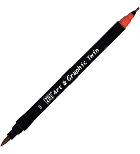 ZIG TUT-80 ART & GRAPHIC TWIN MARKER ÇİFT UCLU KALEMİ CARMİNE RED