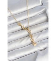 Yıldız Model Gold Renk Zirkon Taşlı Kadın Kolye - EBJ260725W44307