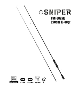 Fujin Sniper SNP-902ML 270cm 10-30gr Spin Olta Kamışı