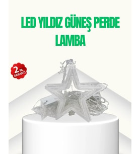 Yıldız Figürlü Perde Peri Led 3x3 Metre Dekoratif Işık