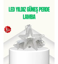 Yıldız Figürlü Perde Peri Led 3x3 Metre Dekoratif Işık