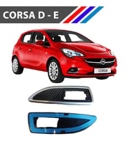 Opel Corsa D - E Çamurluk Sinyal Çerçevesi Takım Krom Siyah