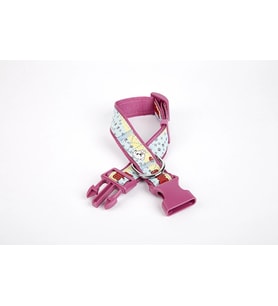 Pati Desenli Dokuma Köpek Boyun Tasması 3 cm x 36-60 cm Mor