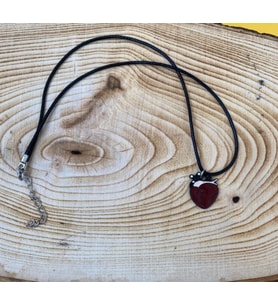 Heart Kalp Kolye Unisex Suni Deri İpli Kolye PYTKKOLYE193