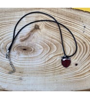 Heart Kalp Kolye Unisex Suni Deri İpli Kolye PYTKKOLYE193
