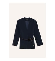 Defacto Regular Fit Ceket Yaka Lacivert Kadın Blazer Ceket F6104AX/NV243