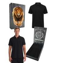 Galatasaray Lisanslı Polo Yaka Siyah T-shirt UV Kutu Hediyeli
