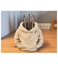 Alvera Kapüşonlu Sweatshirt Kalemlik – 3D Baskı Masaüstü Organizer-Bej