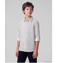LCW Kids Siyah Çizgili Erkek Çocuk Gömlek