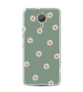 GM5 Plus Kılıf HD Resim Baskılı Yeşil Papatyalar StKd -041