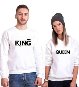 Tshirthane King Queen 5 Sevgili Kombinleri Sweatshirt Kombini (Tek Ürün Fiyatıdır.)