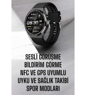 Akıllı Saat Nabız Sensörlü Bildirim Görebilen Spor Modları GPS Takibi
