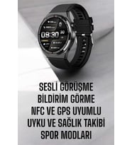 Akıllı Saat Nabız Sensörlü Bildirim Görebilen Spor Modları GPS Takibi