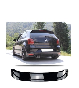 vw polo 6r-6j uyumlu plastik parlak siyah boyalı spoiler