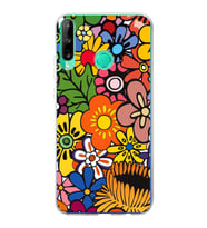 PrintiFy Huawei P40 Lite E ile Uyumlu 1mm Slim Fit Retro Renkler 2 Baskılı Şeffaf  Kılıf