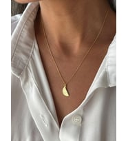 Tatlı Limon Dilimi Kolye 925K Gümüş Sevgiliye Hediye (Gold)