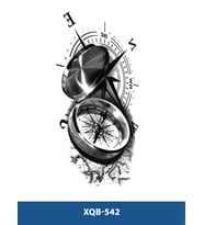 XQB-542 ORTA BOY PUSULA DESEN GEÇİCİ DÖVME-TATTO