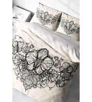 Nevresim Takımı %100 Doğal Pamuk Çift Kişilik 3d Digital Gray Lines