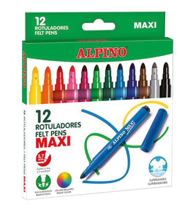 Alpino Maxi 12 Renk Kalın Uçlu Keçeli Kalem