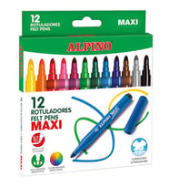 Alpino Maxi 12 Renk Kalın Uçlu Keçeli Kalem