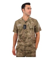 Yazlık Kısa Kol Askeri Kamuflaj Gömlek