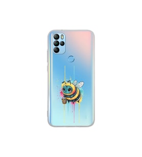 General Mobile GM 21 Pro ile uyumlu Splash arı tasarımlı şeffaf silikon kılıf