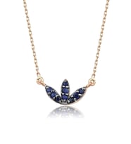 Safir Lotus Çiçeği Kolye