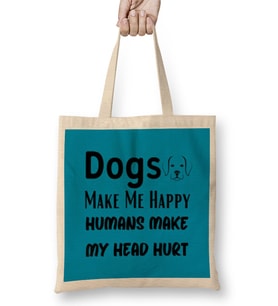Funny Dog Lover Gift For Women Men Bez Çanta Uzun Saplı