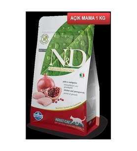 N & D  Prime  Tahılsız Tavuklu Ve Narlı Kısırlaştırılmış kedi maması 1.250 gr - mama kabı hediye
