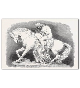Cakatablo Lady Godiva Taş Heykel  MDF Tablo